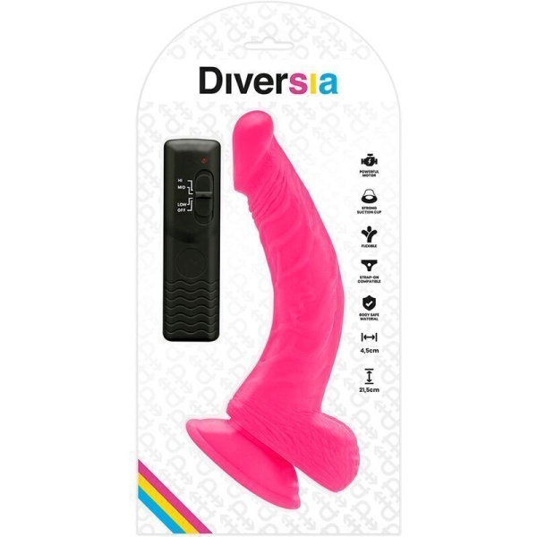 Dildo Flessibile Con Vibrazione 21,5 CM - Rosa