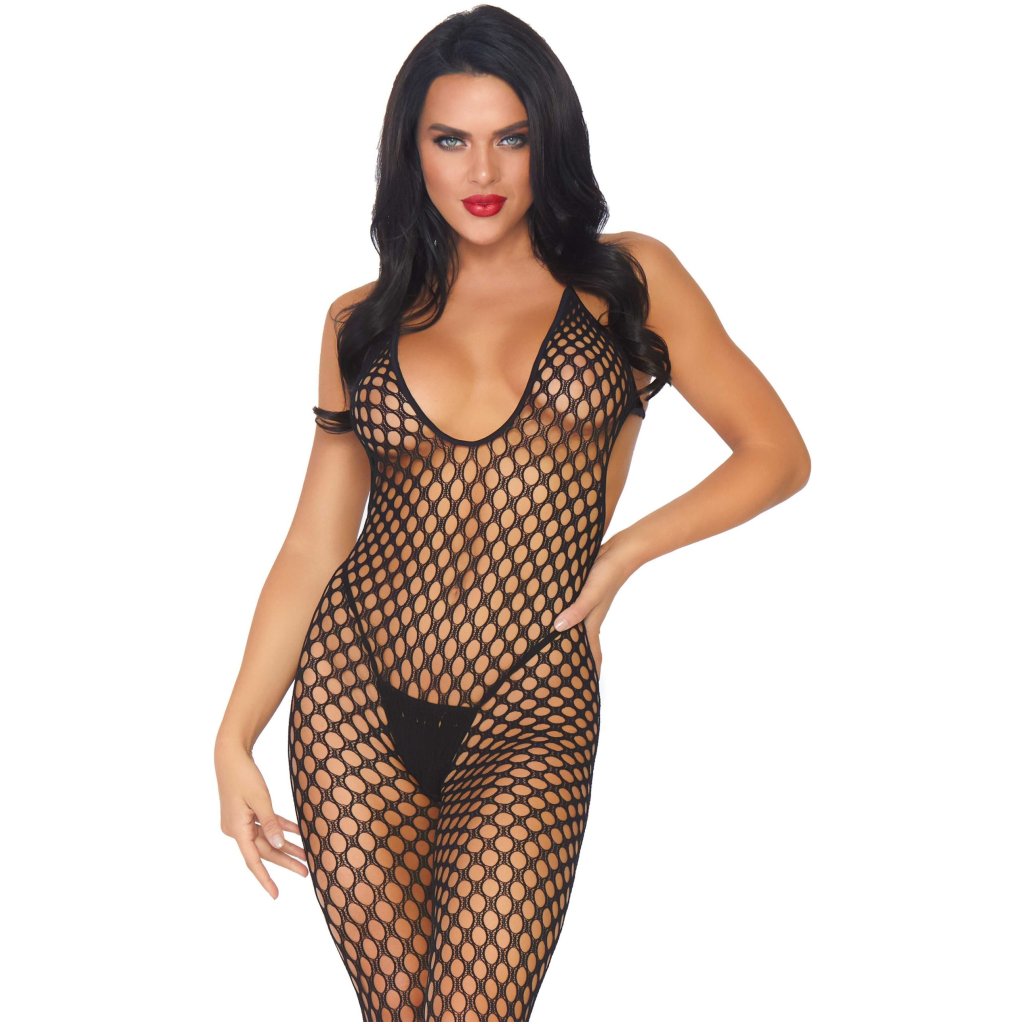 Bodystocking a rete senza piede