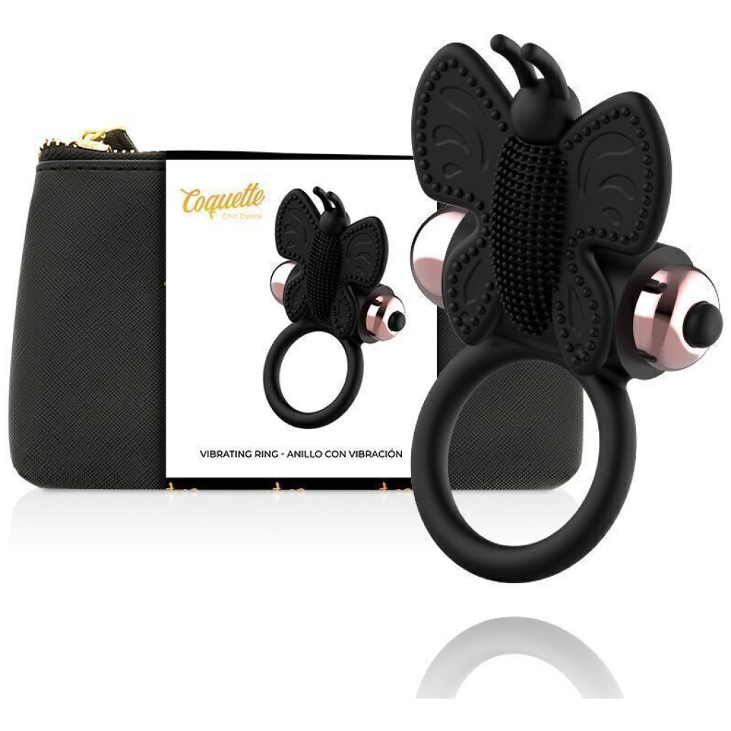 COQUETTE Cock Ring Vibrante a Farfalla