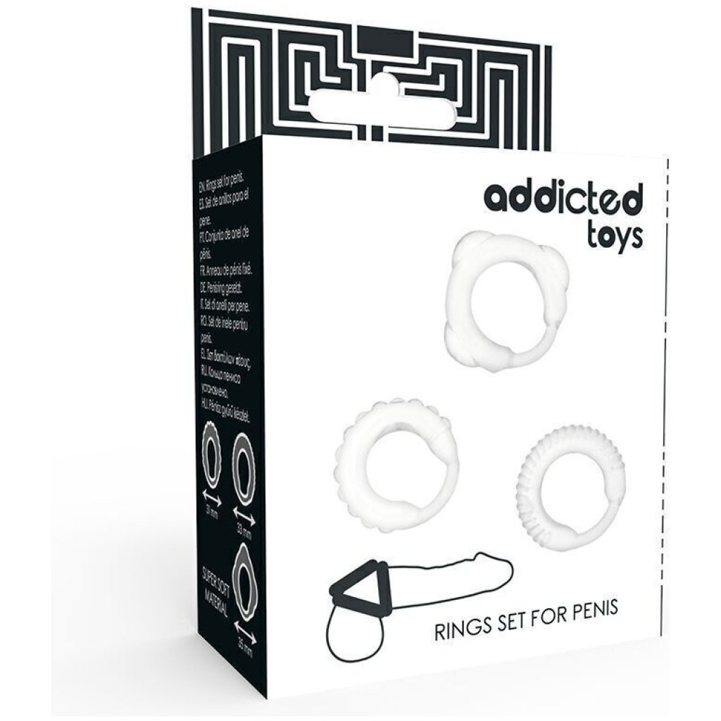 Set 3 Anelli Pene Trasparente