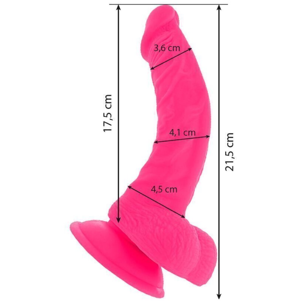Dildo Flessibile Con Vibrazione 21,5 CM – Rosa