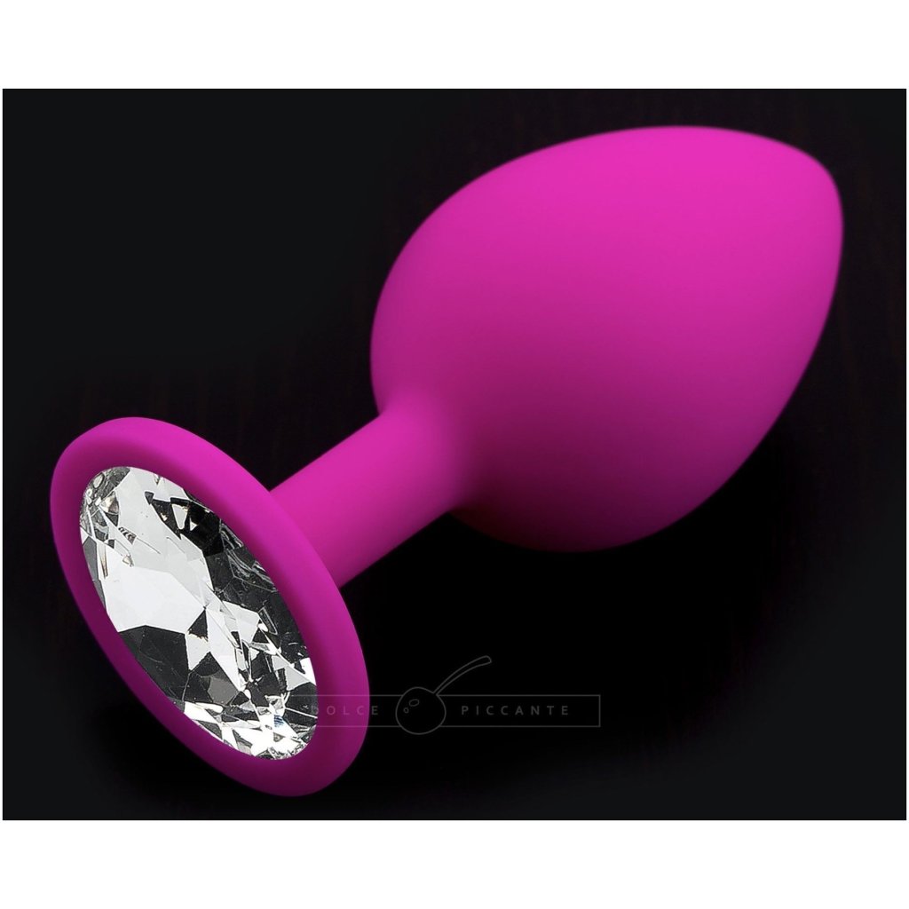 Plug Anale Large in Silicone con Cristallo