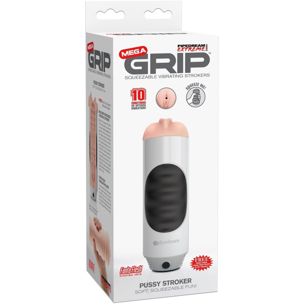 Mega Grip Pussy Stroker vibrante